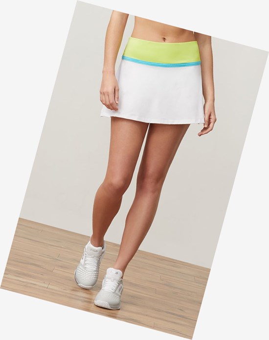 Fila Acqua Sole Flare Skort Wht/Sgrn/Fblu | 853BQOXRY