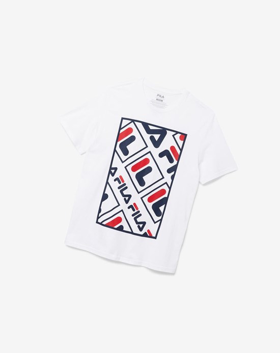 Fila Adao Graphique Tee Blanche | 539FJBHEX