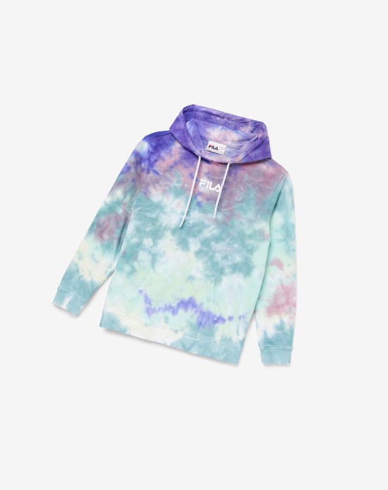 Fila Aerolynn Tie Dye Hoodie Bleu | 072WGZCNP