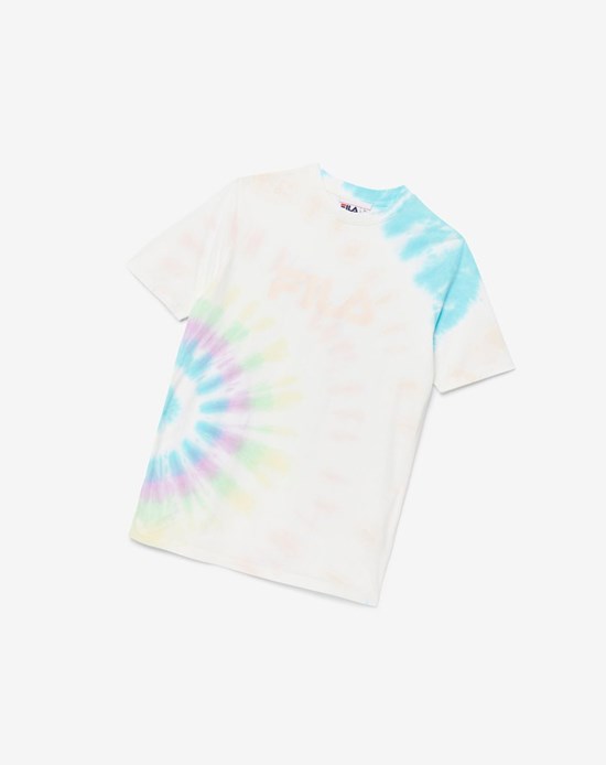 Fila Alivia Tie Dye Tee Blanche | 321TZCUIF