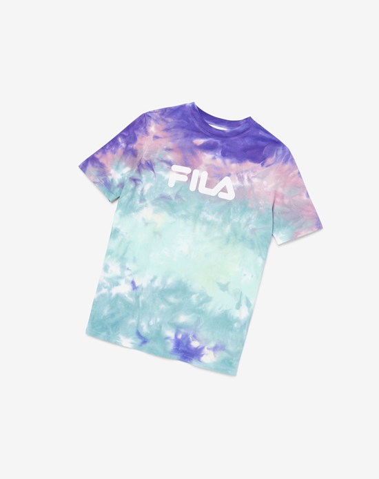 Fila Alivia Tie Dye Tee Bleu | 936YFIONZ