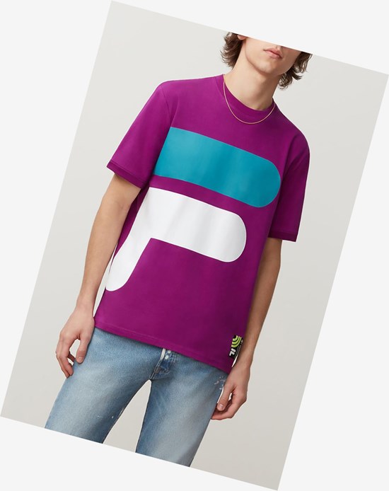 Fila Alvan Tee Grpj/Bbay/Wht | 421VSCQPJ