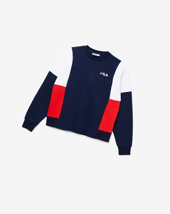Fila Alwyn Crew Blanche Rouge | 584DHYCOK