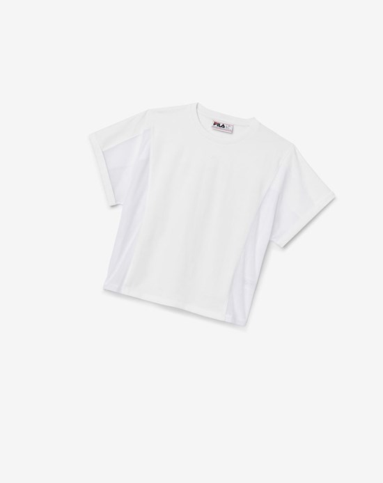 Fila Amytis Mesh Panel Tee Blanche | 023VYWCTR