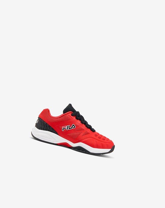Fila Axilus Jr Tennis Shoes Fred/Wht/Blk | 861GDYBOC