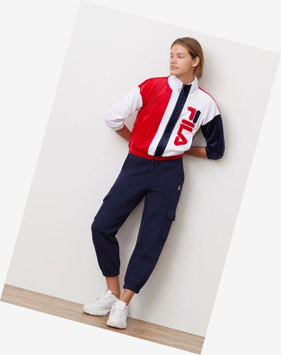 Fila Aya Jacket Wht/Cred/Peac | 065AEVKFH