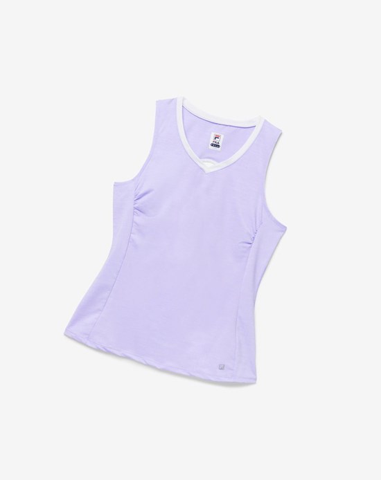 Fila Back Court Full Coverage Tank Violette Blanche | 843EZSAFR