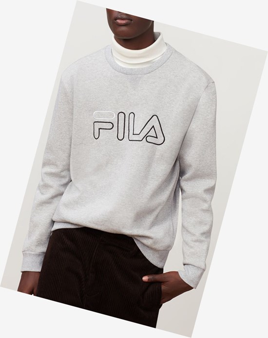 Fila Basil Sweatshirt Lgrym/Blk/Wht | 729DHQBYA
