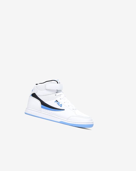 Fila Bbn 92 Mid Brides Tennis Shoes Blanche Bleu Noir | 150EOJRKF