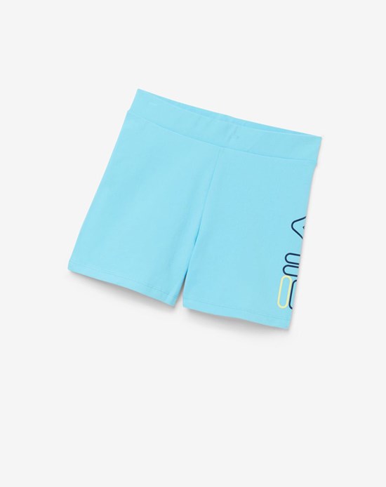 Fila Beatriz High Taille Bike Shorts Bleu | 803GPMKRX