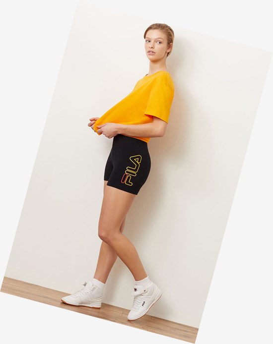 Fila Beatriz High Taille Bike Shorts Noir | 782ACJWUS