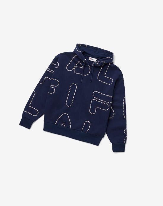 Fila Bedford Hoodie Bleu Marine | 694NGEHJY