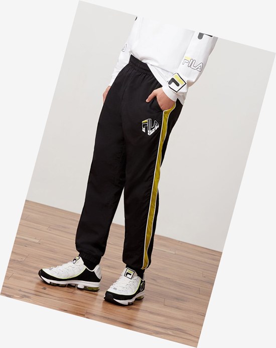 Fila Biko Piste Pant Blk/Sulph/Wht | 398FPGQNJ