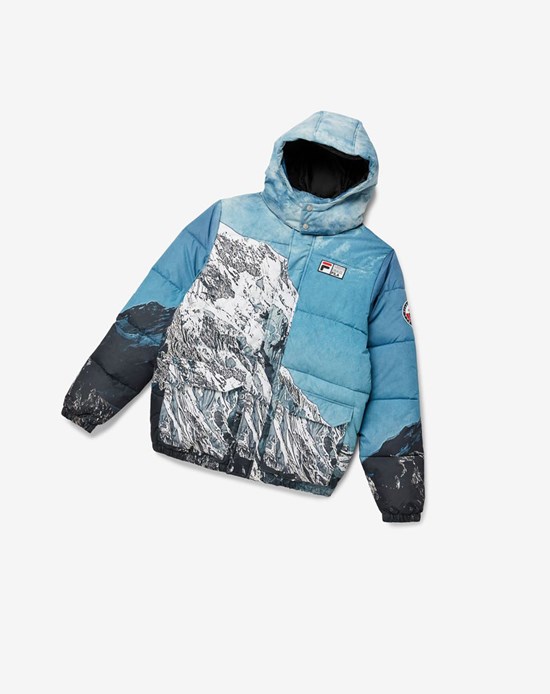 Fila Blanc Puffer Jacket Blanche Noir | 637UOECKW