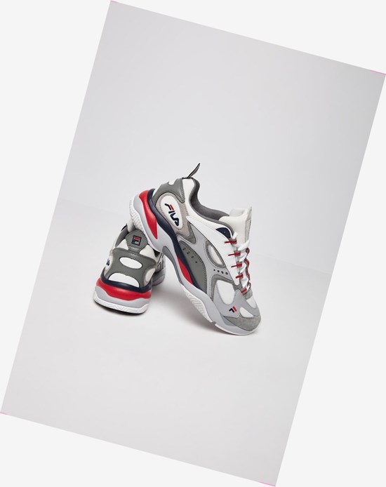 Fila Boveasorus Tennis Shoes Blanche Bleu Marine | 895CRXQKF