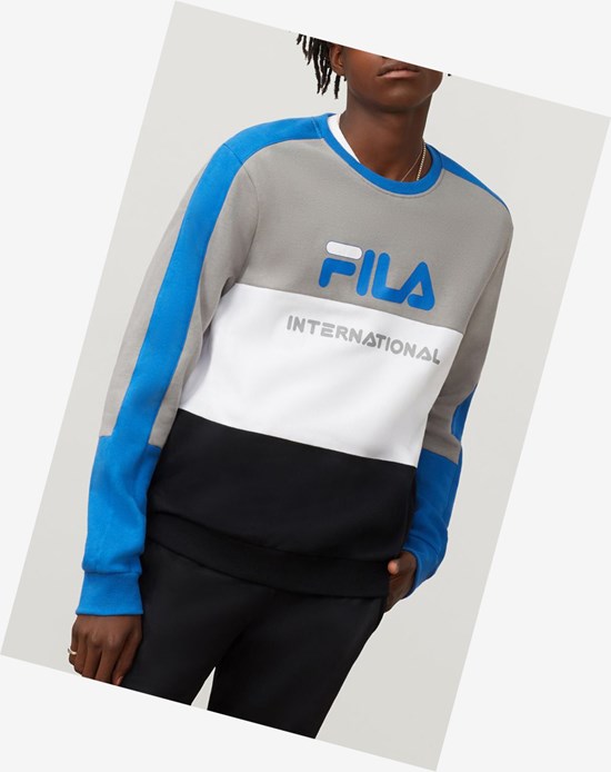 Fila Bravo Sweatshirt Fgry/Wht/Blk | 214YFVGDW