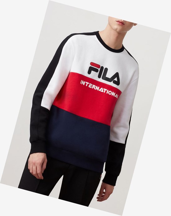 Fila Bravo Sweatshirt Wht/Cred/Peac | 473GVXUCP