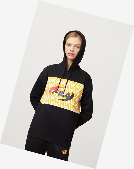 Fila Brianna Hoodie Blk/Gfus/Cred | 516RZYTVX