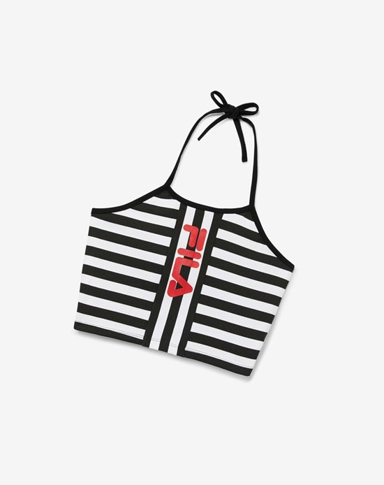 Fila Brinley Halter Tank Noir Blanche Rouge | 013SBHRAQ