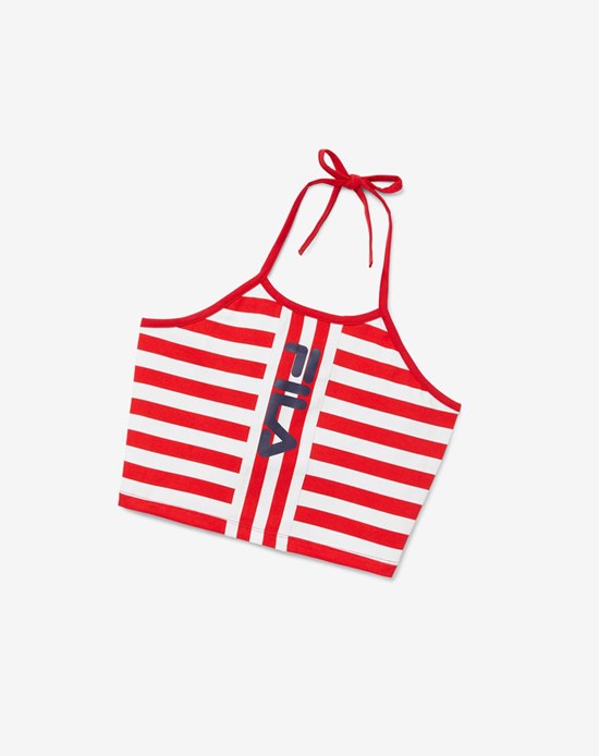 Fila Brinley Halter Tank Rouge Blanche | 670AWVFQD