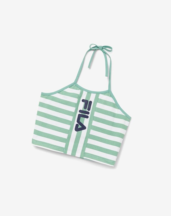 Fila Brinley Halter Tank Vert Blanche | 760IVPZKD