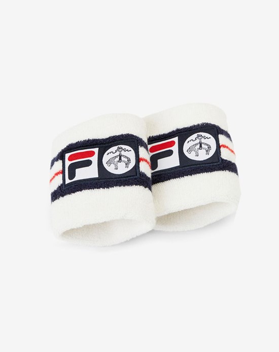 Fila Brooks Brothers X Fila '76 Wristbands Blanche Bleu Marine Rouge | 617QTJUCN