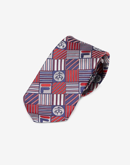 Fila Brooks Brothers X Fila Pro Patchwork Tie Rouge | 457WNXLHY