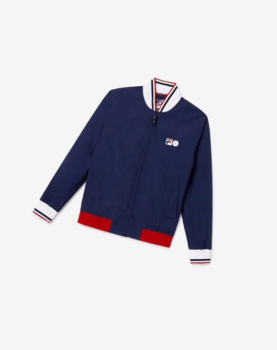 Fila Brooks Brothers X Fila Stadium Jacket Bleu Marine | 465VQFTEL