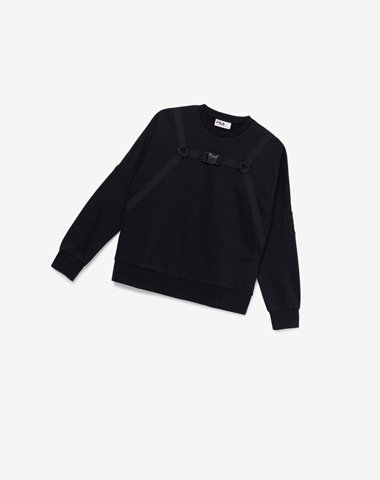 Fila Buster Crew Sweatshirt Noir | 402VNLWQJ