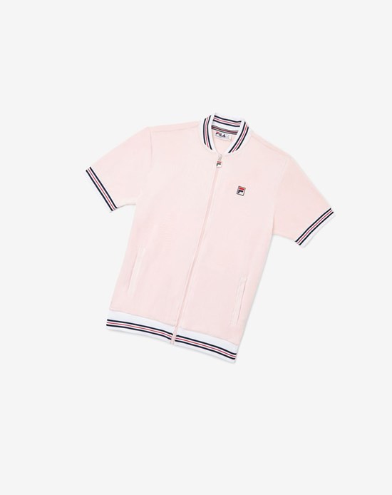Fila Carezzi Velour Jacket Pkchk/Wht/Cred | 235SLEPKF