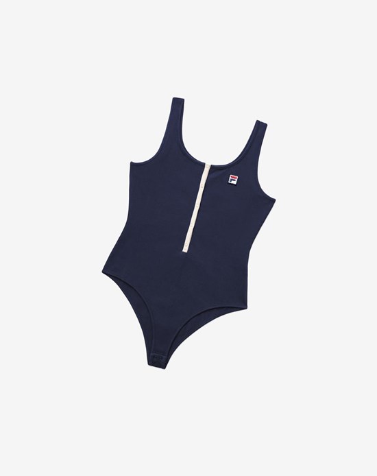 Fila Carlotta Bodysuit 410 Peacoat / Whisper Whte | 520VEGXJY