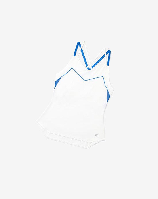 Fila Celestial Point Cami Tank Blanche Bleu | 638ZMQVJI