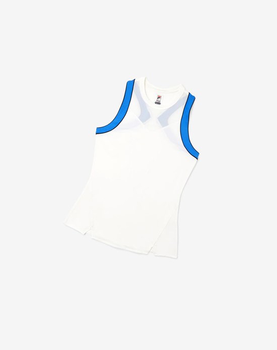 Fila Celestial Point Racerback Tank Blanche Bleu Turquoise | 047FWYTUA