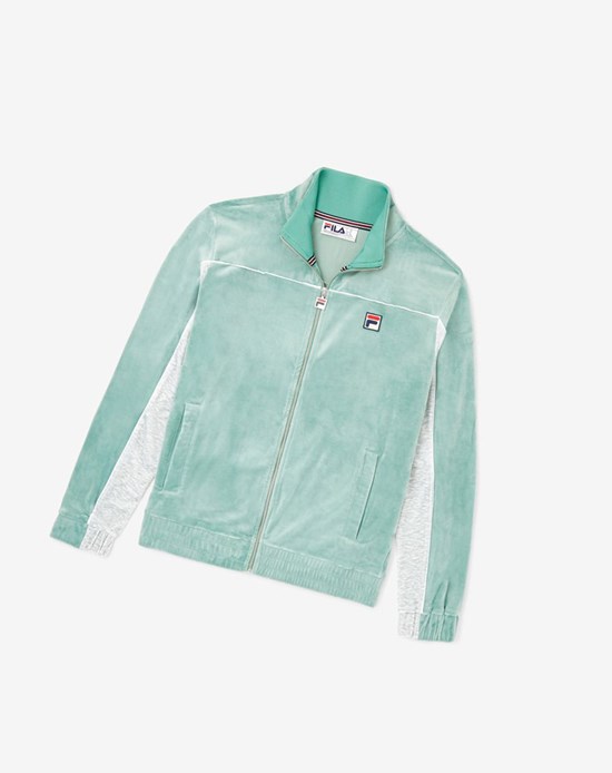 Fila Cisco Velour Jacket Grise Blanche | 306CPYKLZ