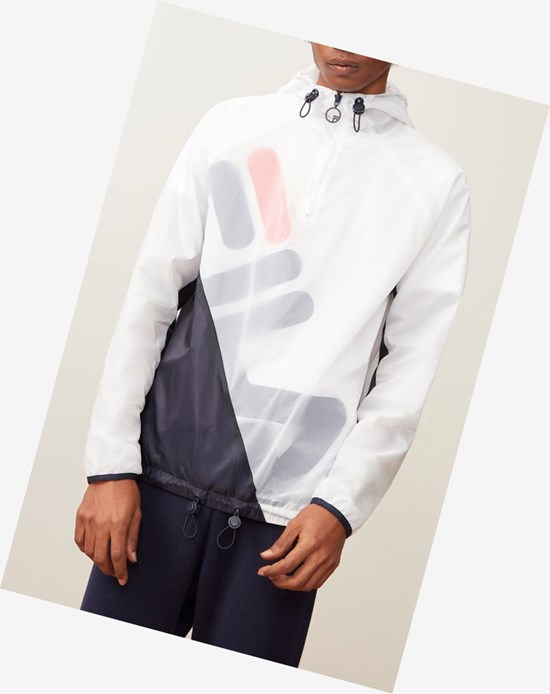 Fila Cohen 1/4 Zip Vent Jacket Wht/Peac/Cred | 168NEIPFA