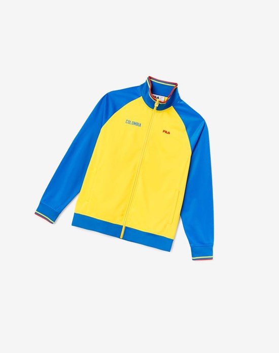 Fila Colombia Piste Jacket Jaune Bleu Rouge | 985PDAZGU
