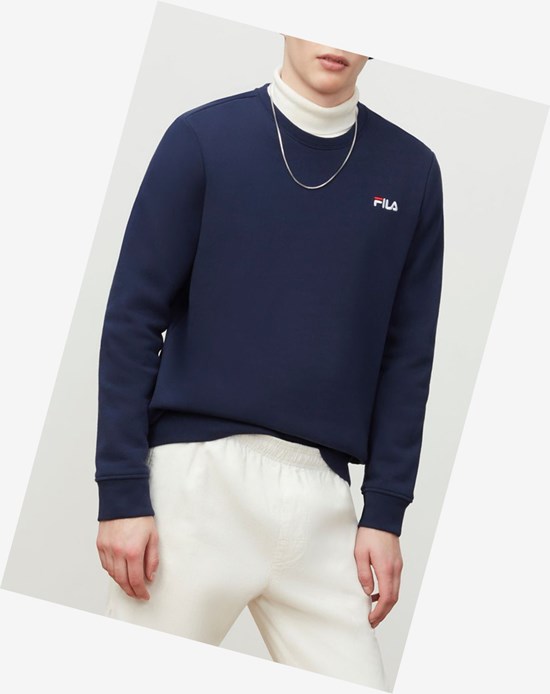 Fila Colona Sweatshirt Bleu Marine Blanche Rouge | 689WSKBGQ