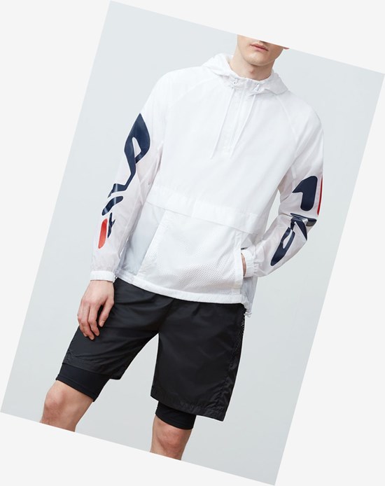 Fila Conrad Half Zip Jacket Wht/Peac/Cred | 807PGRQUS
