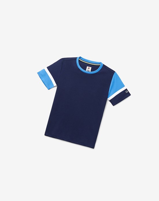 Fila Core Doubles Crew Bleu Marine | 452WKXTLU