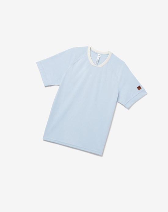 Fila Cross Court Corta Sleeve Crew Bleu Blanche | 302HENUSO