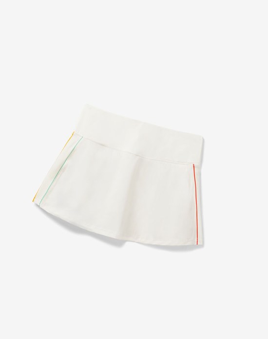 Fila Cross Court High Waisted Skort Blanche | 849OXLAHD
