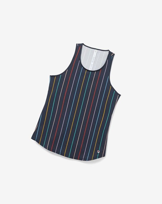 Fila Cross Court Long Loose Fit Tank Indigo | 270JQHBKM