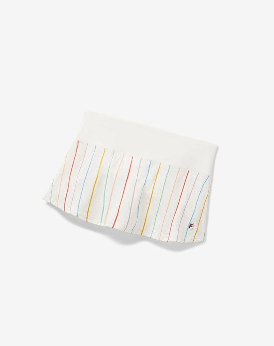 Fila Cross Court Stripe Skort Blanche | 640HMBLPC