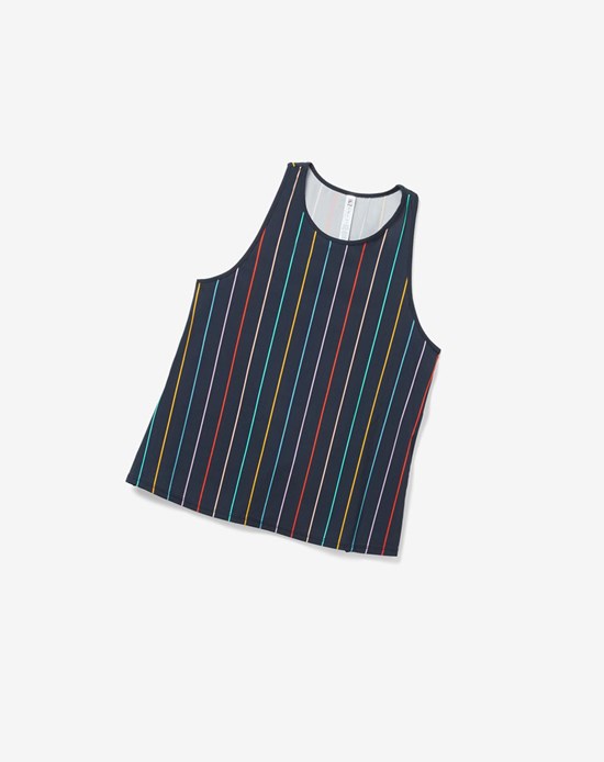 Fila Cross Court Tie Up Back Tank Indigo | 812SHUCEO
