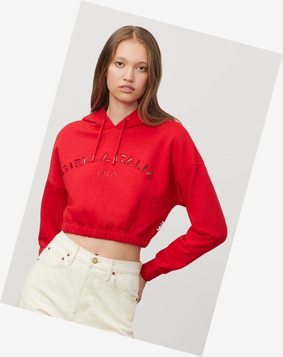 Fila Dana Hoodie Chinesred | 491HPZUXL
