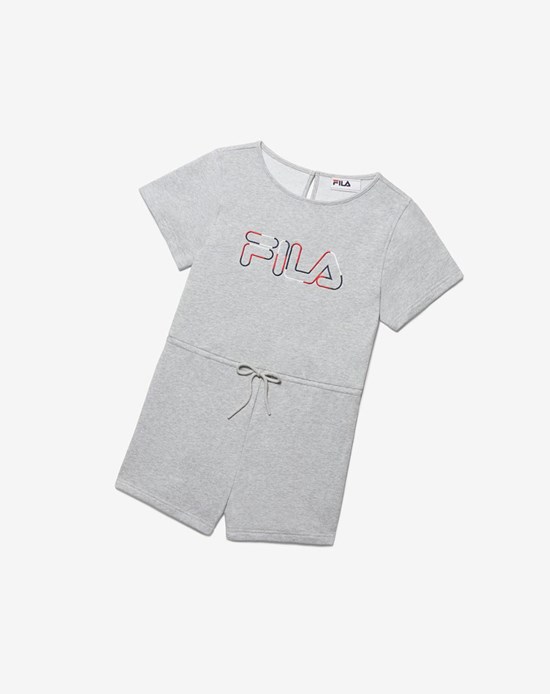 Fila Delaney Romper Ltgreymarl | 569XZHUCI