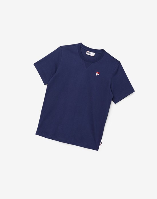 Fila Derion Tee 410 Peacoat | 790YWXVEN