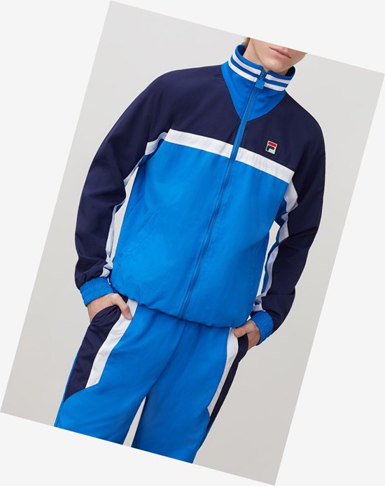 Fila Diego Piste Jacket Drblu/Peac/Wht | 719VKCHMY