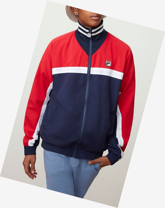 Fila Diego Piste Jacket Peac/Cred/Wht | 592VIDKRB
