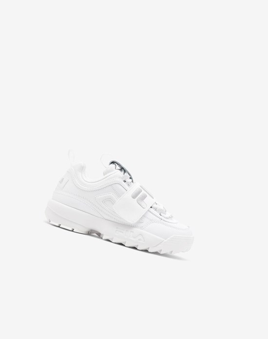Fila Disruptor 2 Applique Sneakers Blanche Argent Blanche | 308RTYWCS